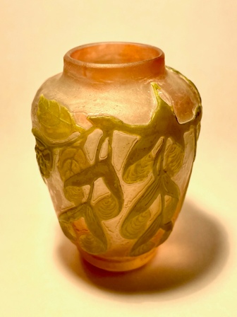 ガレ　草木文花瓶